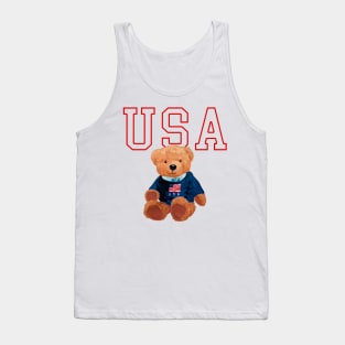 USA Bear Graphic Tank Top